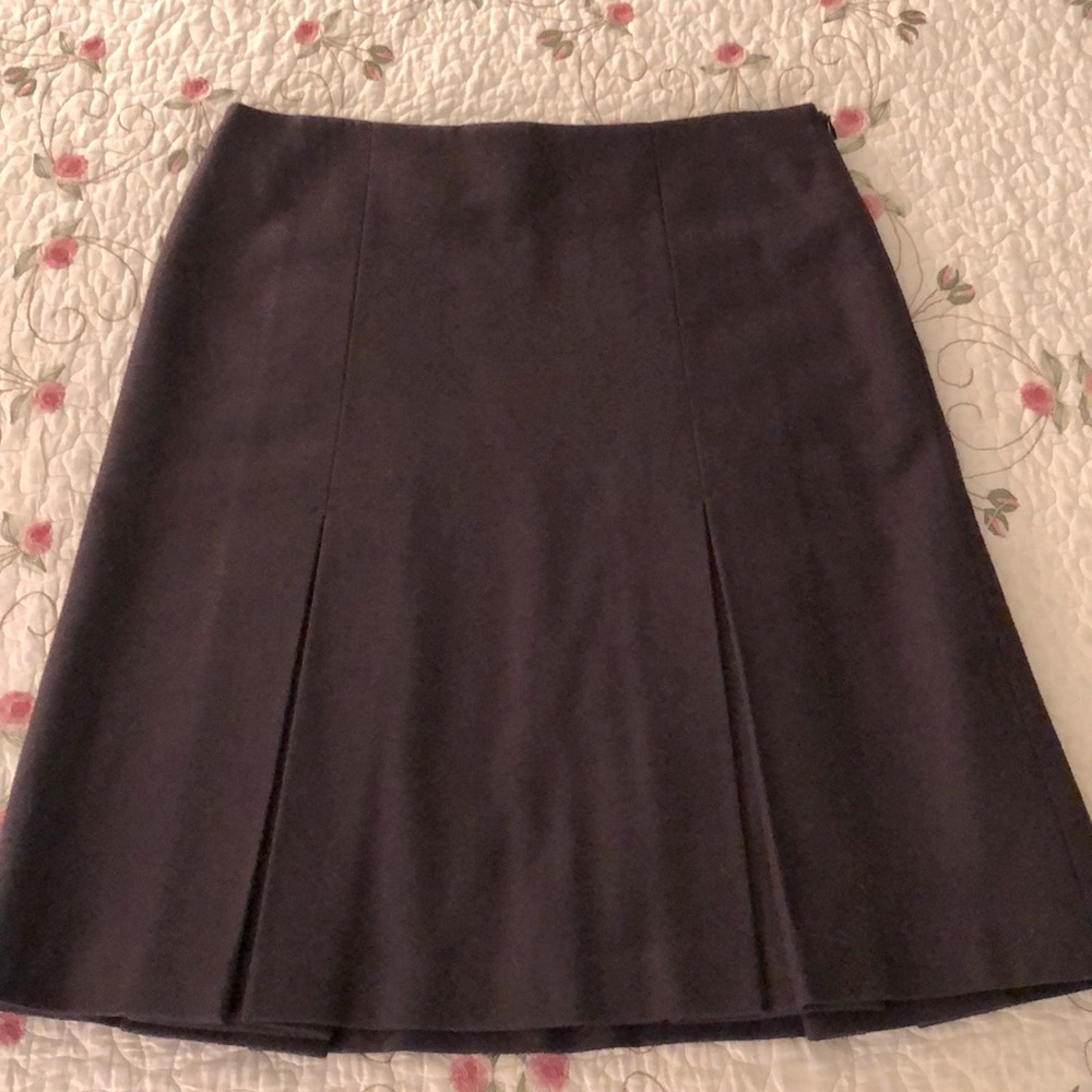 Club Monaco dark brown wool pleated skirt 4